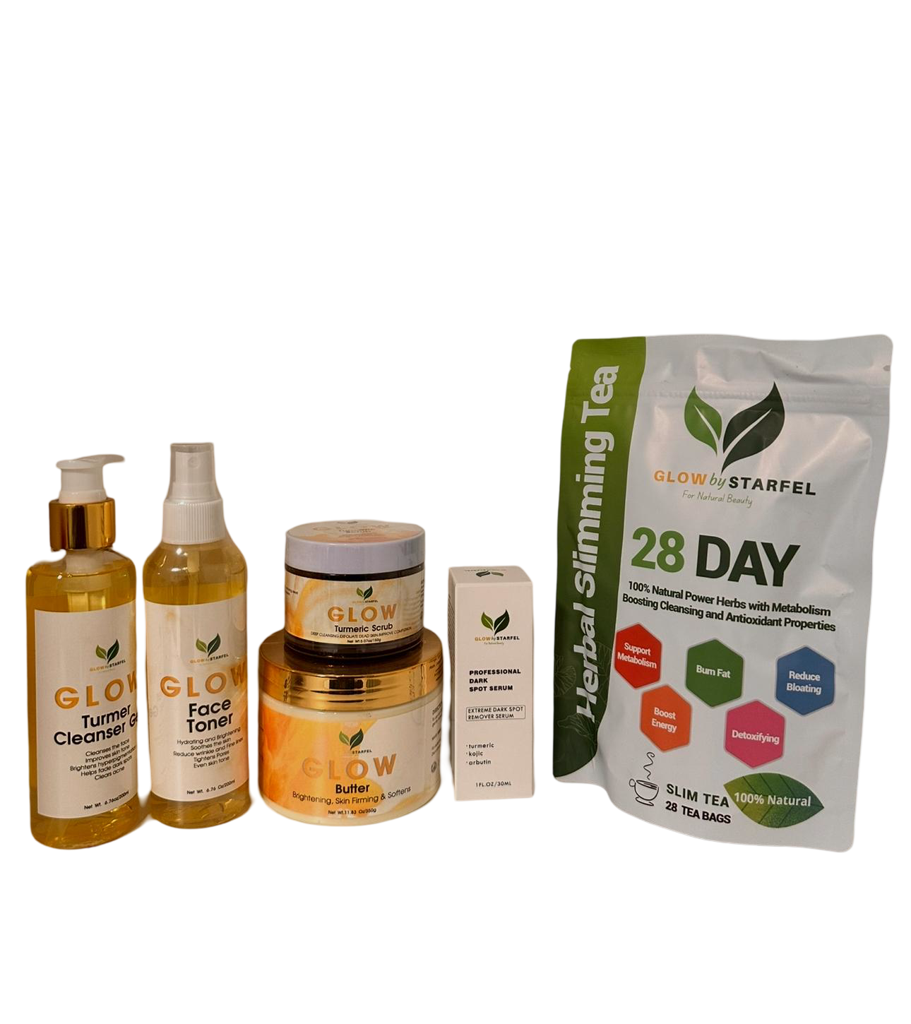 Radiant Renewal: Glow by StarfeL Complete Skincare & Wellness Combo