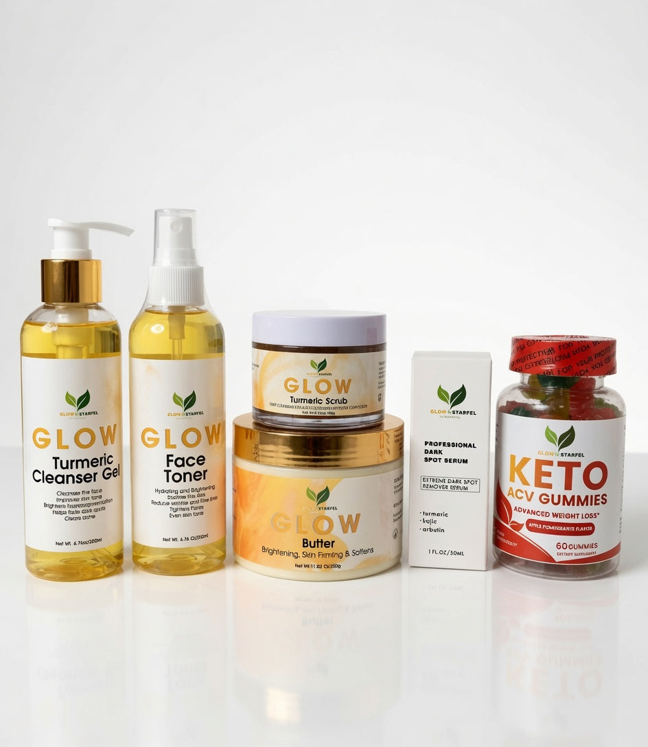 Radiance Unleashed: Glow by Starfel Ultimate Skincare and Wellness Combo