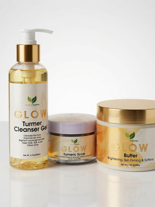 Glow by Starfel: Cleanse, Exfoliate & Hydrate Trio