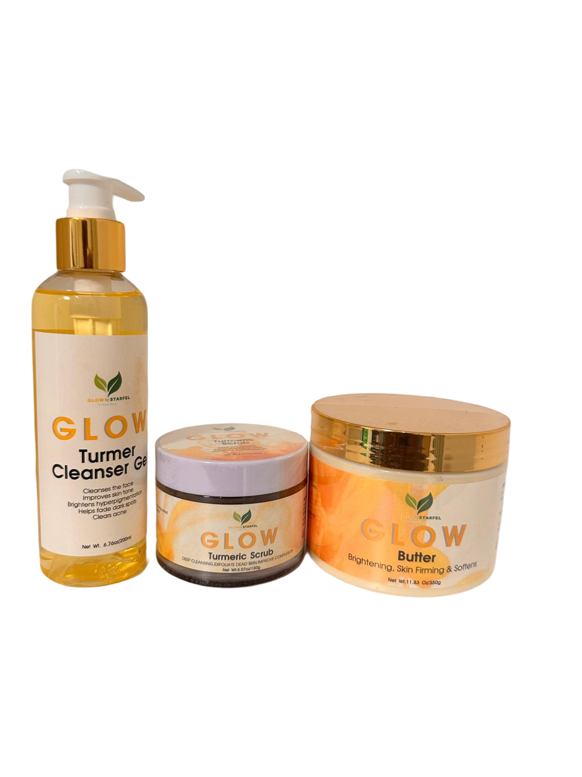 Glow by Starfel: Cleanse, Exfoliate & Hydrate Trio